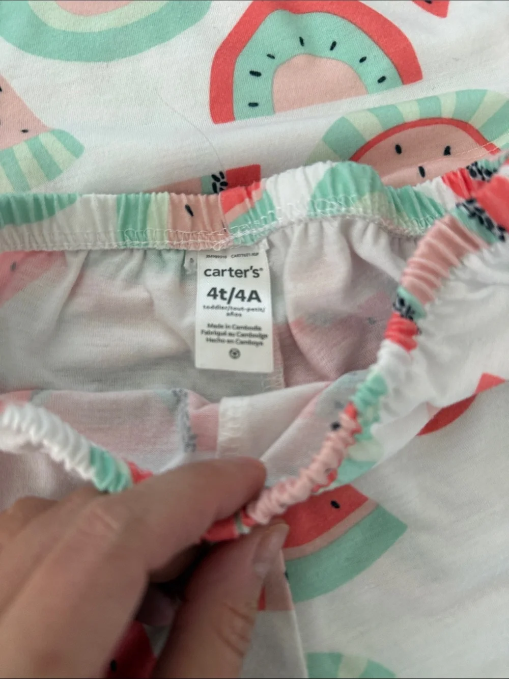 Carter's Girls Watermelon & Strawberry short and tank Pajama Sets 4t bundle